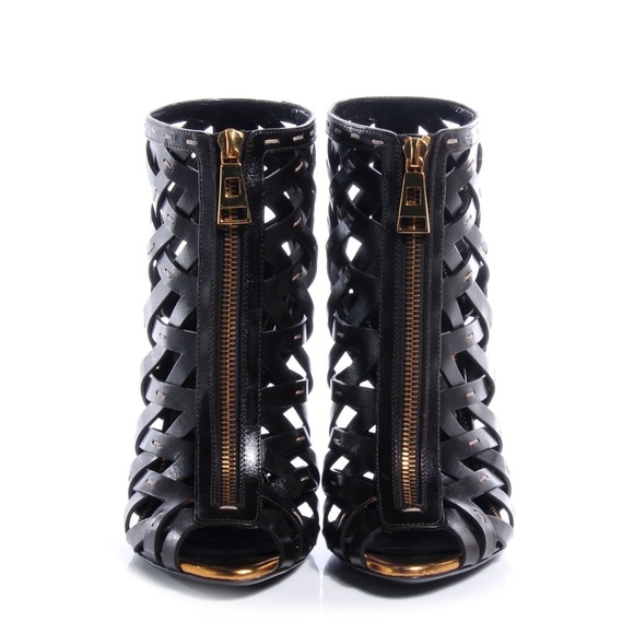 𝅺Tom Ford Hand-Stitched Lattice Leather Bootie - Picture 4 of 5